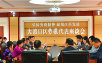 张龙义董事长加入区劳模座谈会