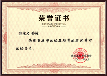 重庆市政协履职孝顺奖优异市政协委员